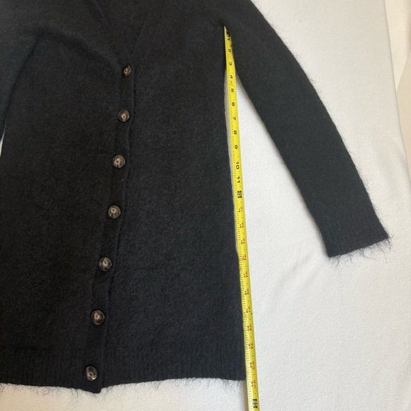 Sézane La Maille Cardigan Black Mohair Blend Small - Picture 7 of 9